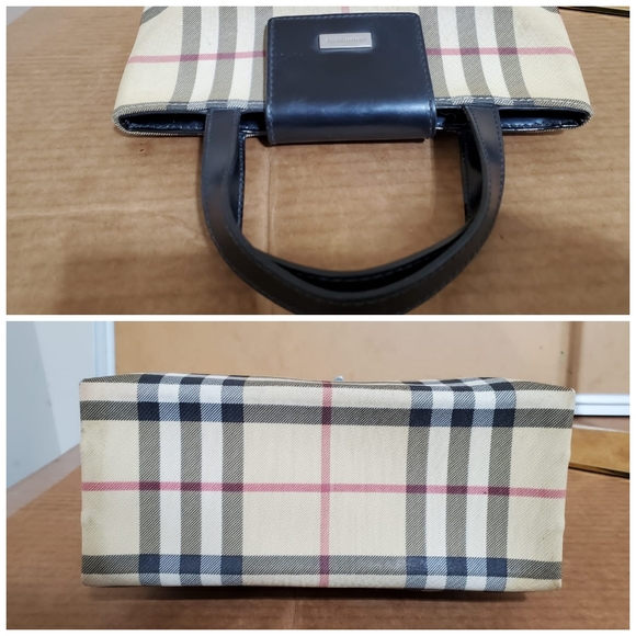 BURBERRY Haymarket Check Top Handle Tote Bag - Picture 5 of 11